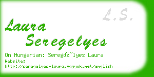 laura seregelyes business card